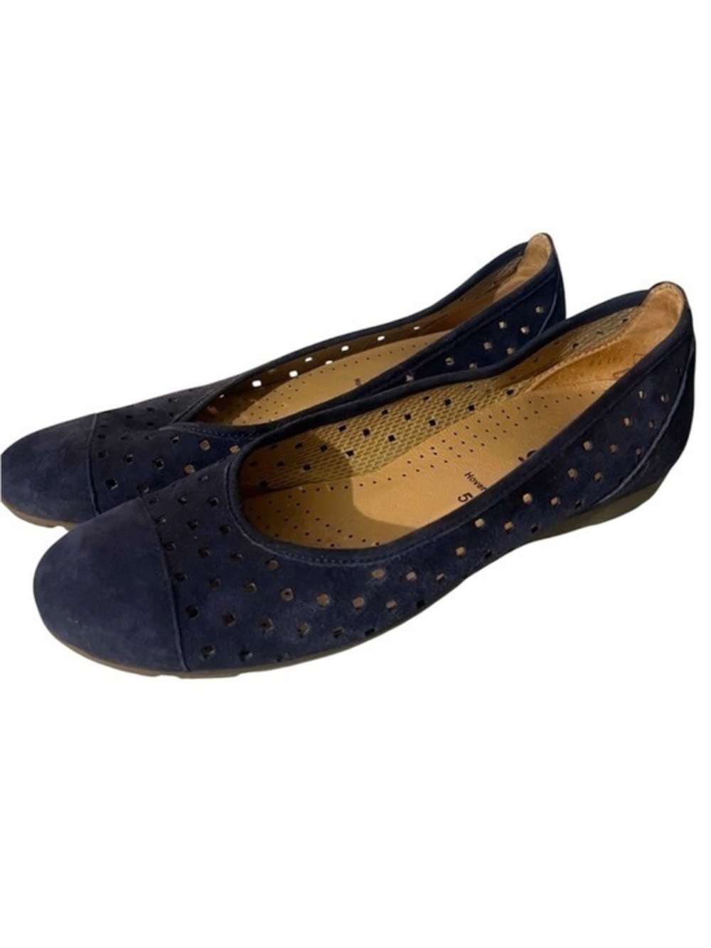 Gabor Women’s German Suede Ballet Flats Size 7.5 Blue